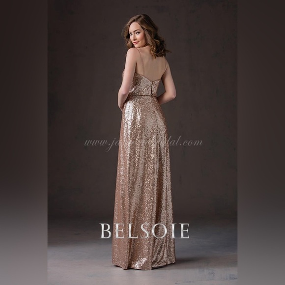 BELSOIE BRIDESMAIDS BY JASMINE Sequin bridesmaid dress with spaghetti straps - Picture 13 of 13